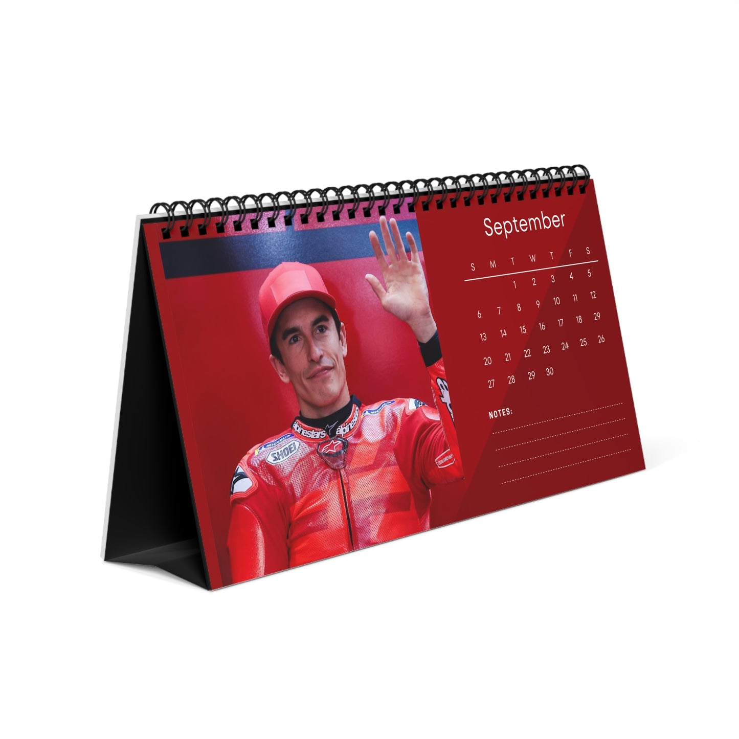 Marc Márquez 2026 Desk Calendar |Premium Spiral Bound MotoGP Champion Photo Calendar | Collectible Gift for Racing Fans & Desk Décor