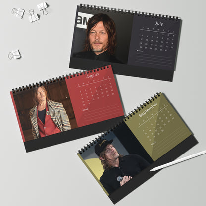 Norman Reedus 2026 Desk Calendar |  Premium Spiral Bound Celebrity Photo Calendar | High-Quality Fan Gift & Desk Décor