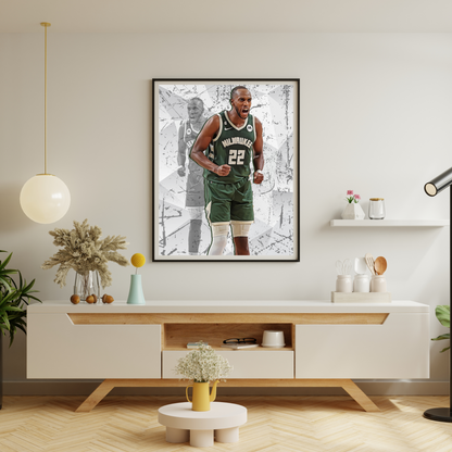 Khris Middleton Matte Paper Poster, Frames & Hanger