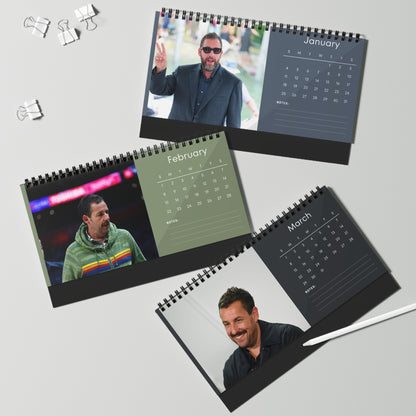 Adam Sandler 2026 Desk Calendar | Celebrity Spiral Bound Photo Calendar | Comedy Star Fan Gift | Collectible Desk & Office Décor