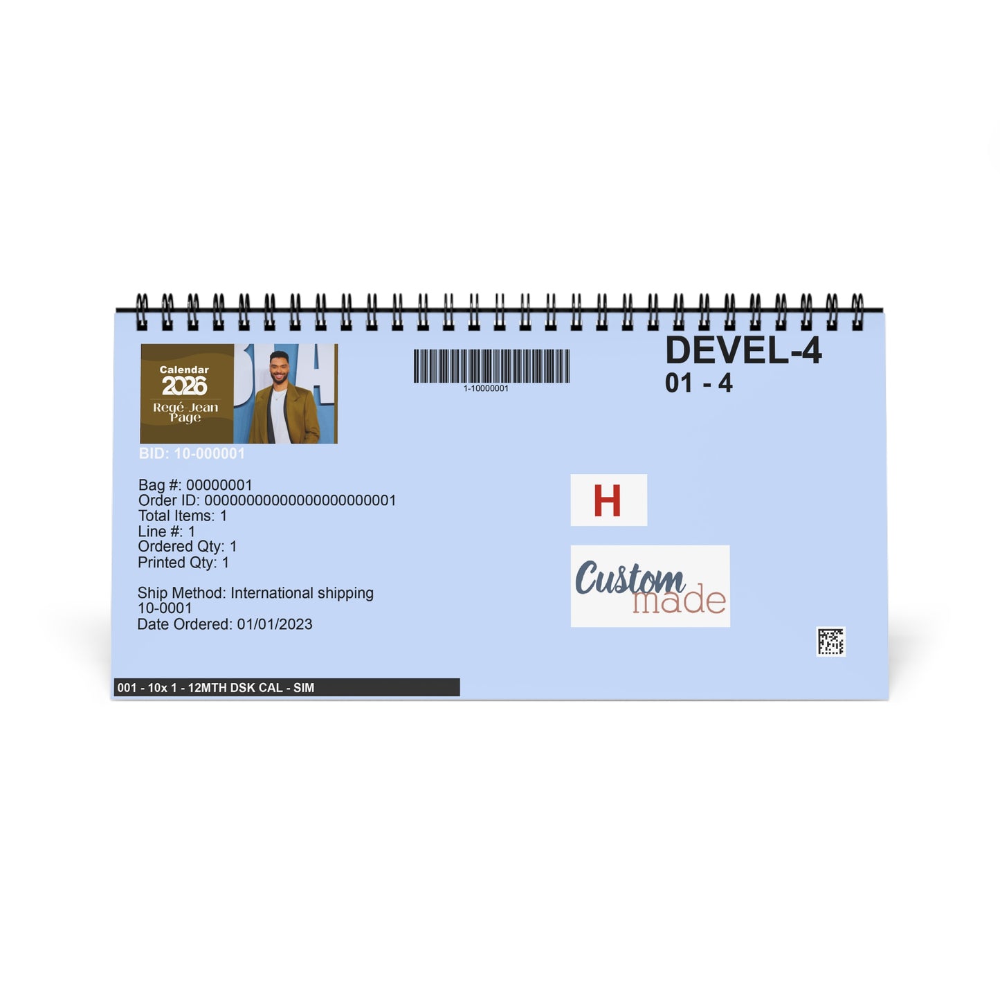 Regé-Jean Page 2026 Desk Calendar | Celebrity Spiral Bound Photo Calendar | Fan Collectible Gift | Stylish Desk & Office Décor