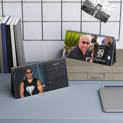 Vin Diesel 2027 Desk Calendar | Spiral Bound Photo Calendar | Fan Gift