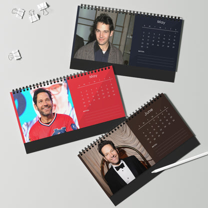 Paul Rudd 2027 Desk Calendar Vol 1 | Spiral Bound Photo Calendar | Fan Gift