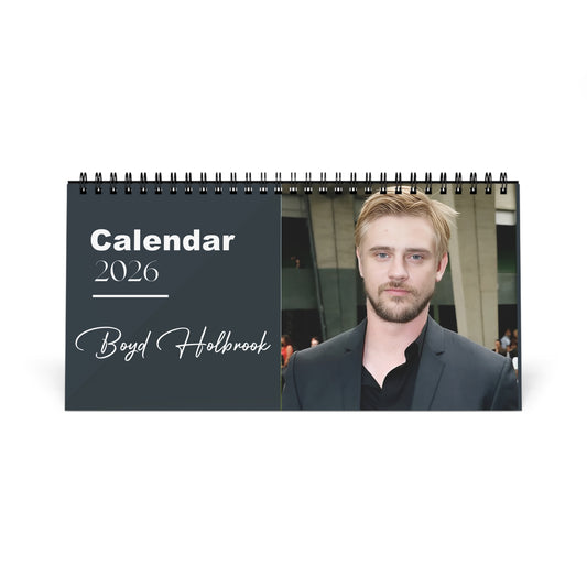 Boyd Holbrook 2026 Desk Calendar | The Predator  Narcos Actor Planner | Hollywood Star Gift | Movie  TV Decor