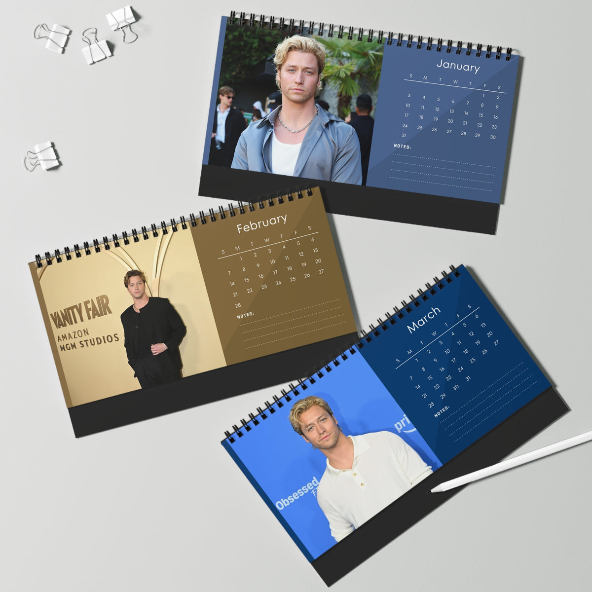 Stephen Kalyn 2027 Desk Calendar | Spiral Bound Photo Calendar | Fan Gift