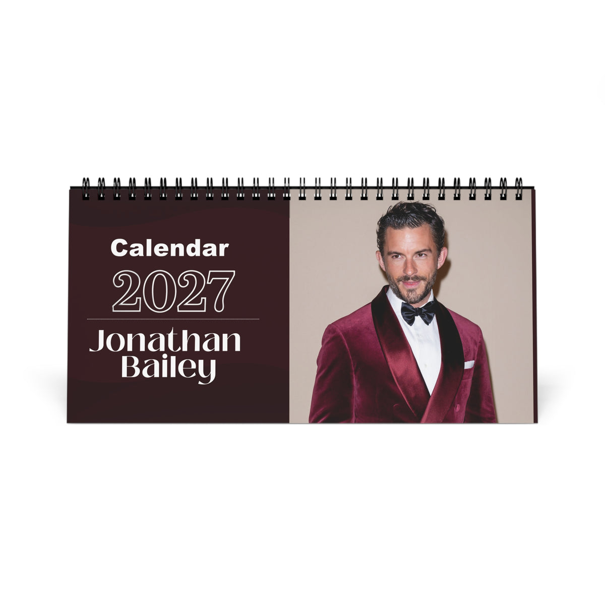 Jonathan Bailey 2027 Desk Calendar Vol 2 | Spiral Bound Photo Calendar | Fan Gift