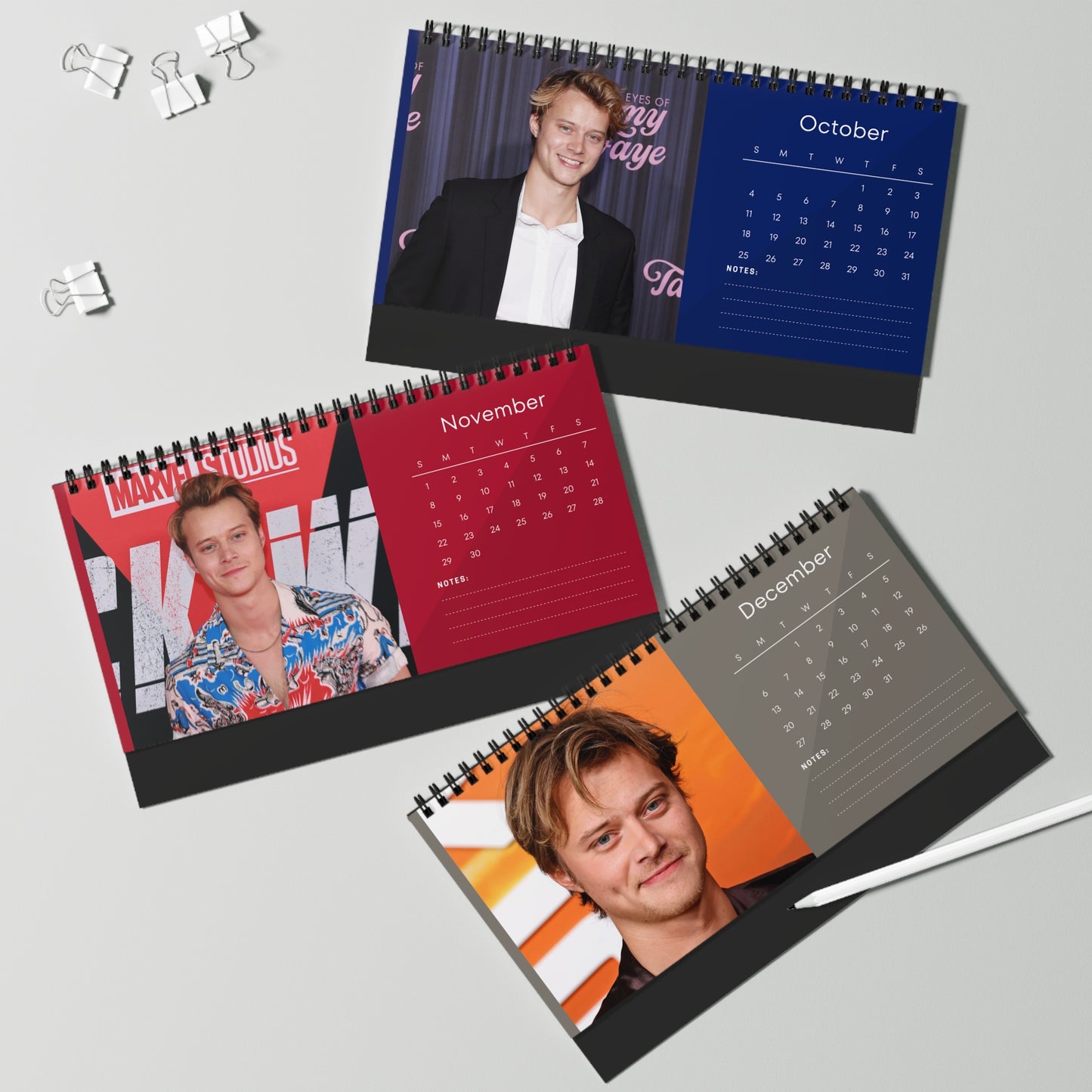Rudy Pankow 2026 Desk Calendar | Premium Celebrity Photo Calendar | Outer Banks Star | Stylish Fan Gift