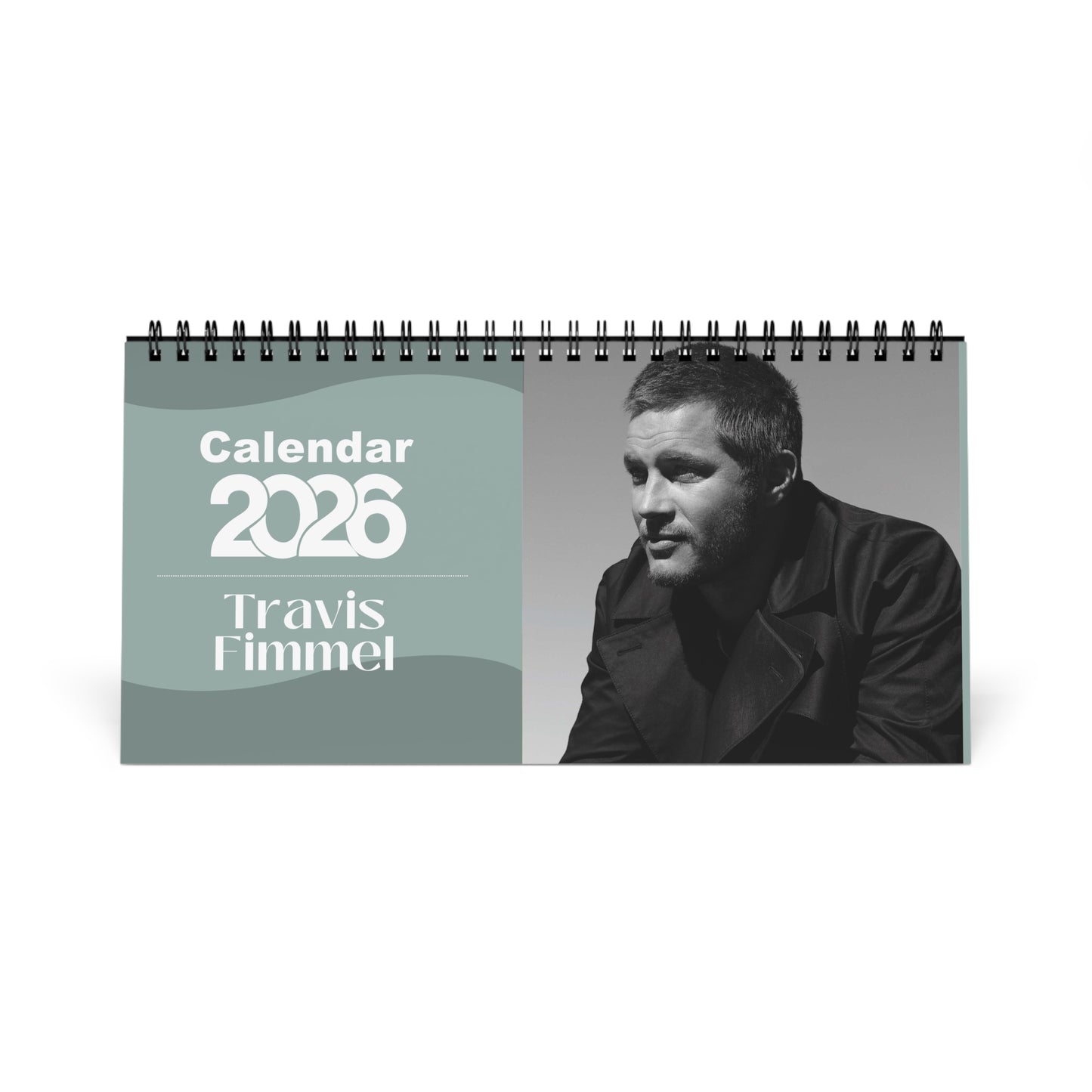 Travis Fimmel 2026 Desk Calendar | Celebrity Spiral Bound Photo Calendar | Fan Collectible Gift | Stylish Desk & Office Décor