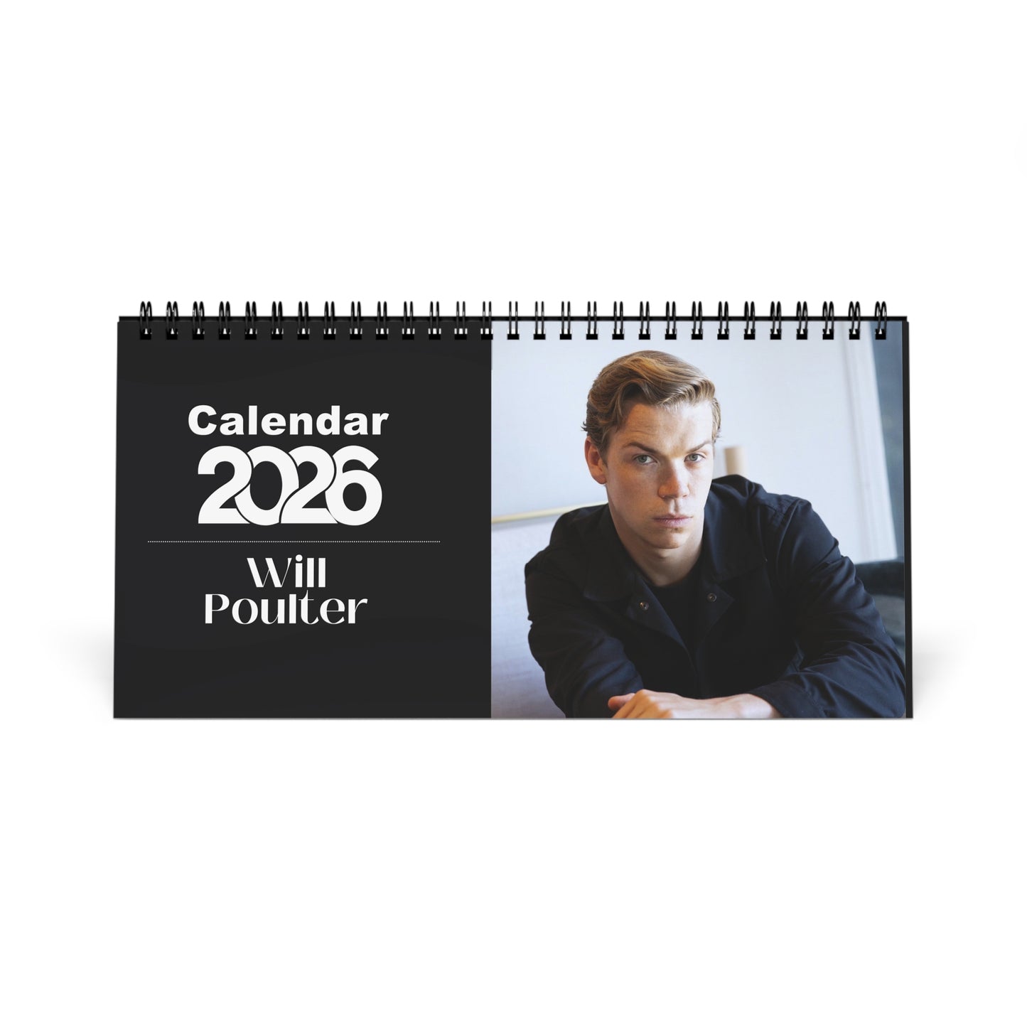 Will Poulter 2026 Desk Calendar | Premium Spiral Bound Celebrity Photo Calendar | Collectible Fan Gift | Stylish Desk & Office Décor