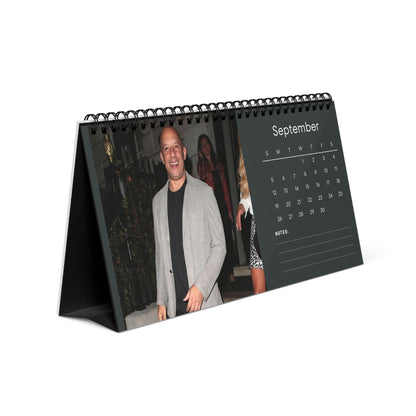 Vin Diesel 2027 Desk Calendar | Spiral Bound Photo Calendar | Fan Gift