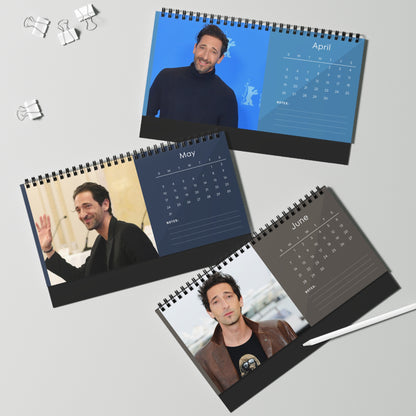 Adrien Brody 2026 Desk Calendar | Oscar Winner Monthly Planner | Actor Gift | The Pianist Calendar | Home Office Decor