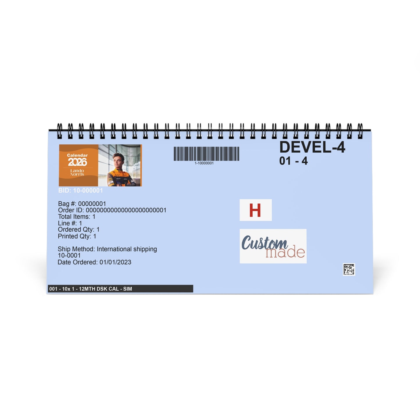 Lando Norris 2026 Desk Calendar | Premium Spiral Bound Celebrity Photo Calendar | Collectible Fan Gift | Stylish Desk & Office Décor