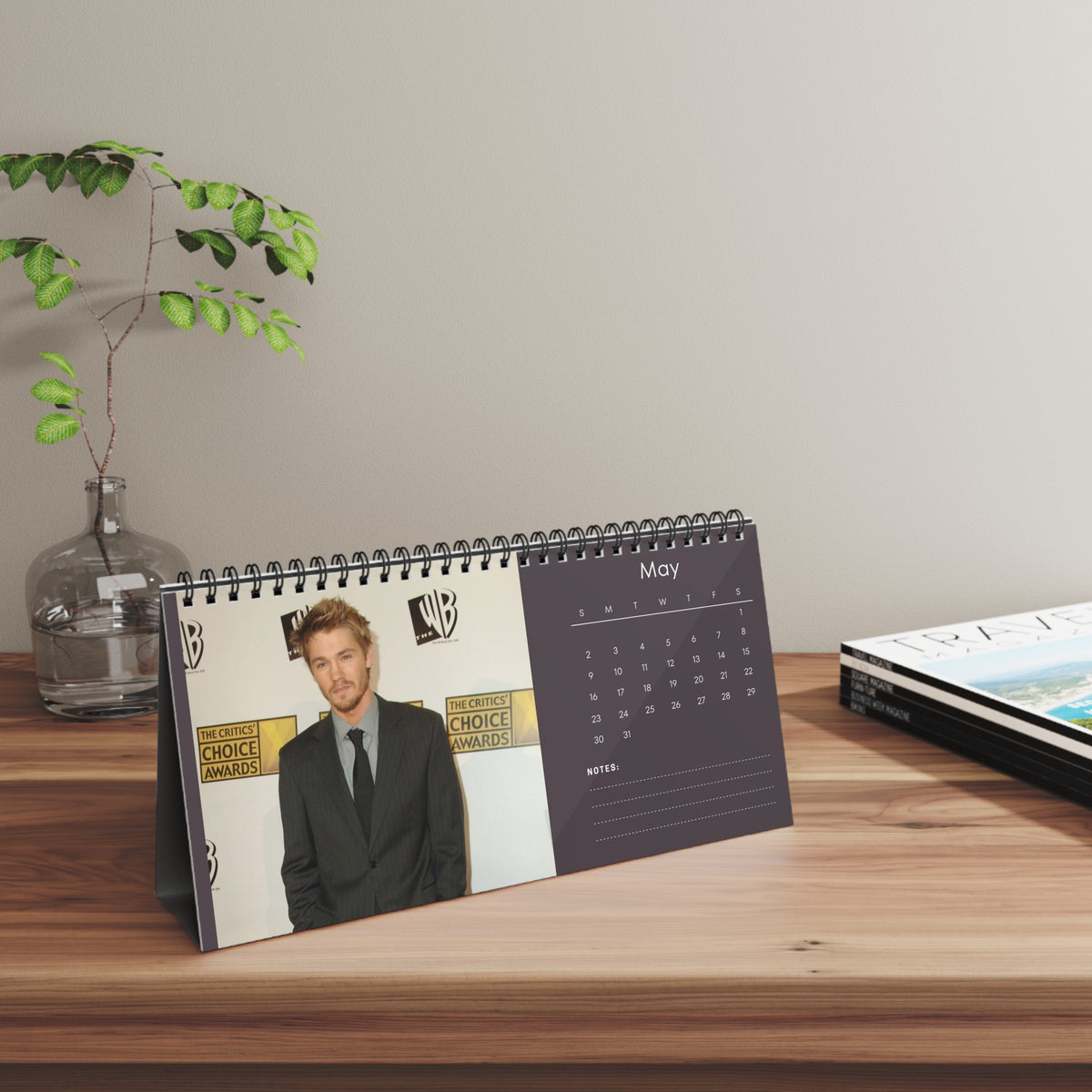 Chad Michael Murray 2027 Desk Calendar Vol 3 | Spiral Bound Photo Calendar | Fan Gift