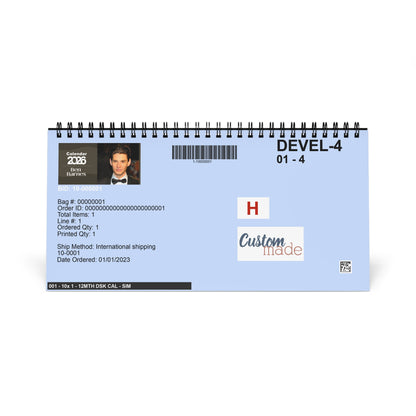 Ben Barnes 2026 Desk Calendar | Celebrity Spiral Bound Photo Calendar | Fan Collectible Gift | Stylish Desk & Office Décor