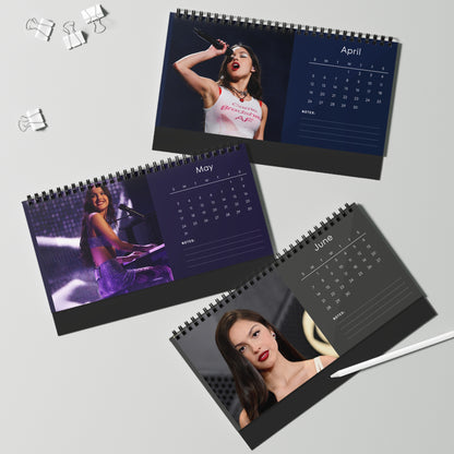 Olivia Rodrigo 2026 Desk Calendar | Premium Spiral Bound Celebrity Photo Calendar | High-Quality Fan Gift & Desk Décor