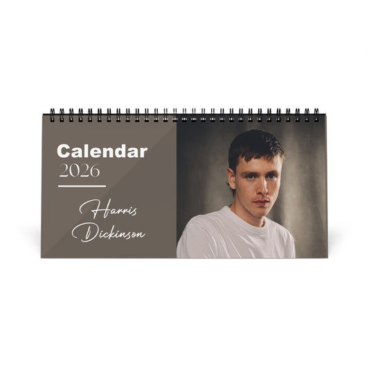 Harris Dickinson 2026 Desk Calendar | Actor Monthly Planner | Harris Dickinson Gift | The King's Man Calendar | Office Decor