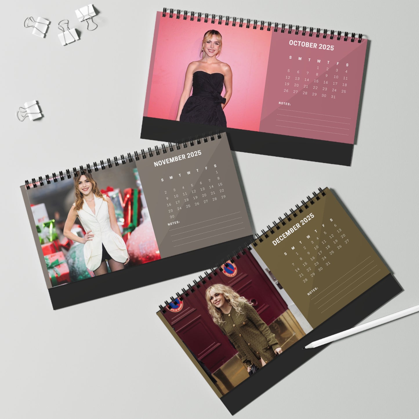 Kiernan Shipka 2025 Desk Calendar | Kiernan Shipka Calendar | Fan Gift