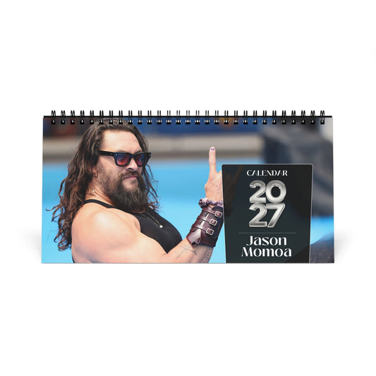Jason Momoa 2027 Desk Calendar Vol 4 | Spiral Bound Photo Calendar | Fan Gift