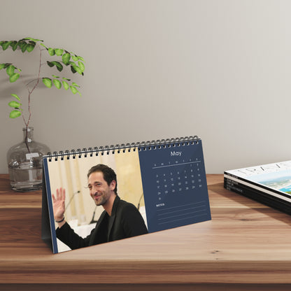 Adrien Brody 2026 Desk Calendar | Oscar Winner Monthly Planner | Actor Gift | The Pianist Calendar | Home Office Decor