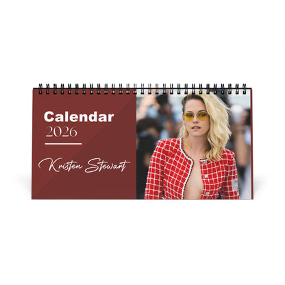 Kristen Stewart 2026 Desk Calendar | Premium Spiral Bound Celebrity Photo Calendar | High-Quality Fan Gift & Desk Décor