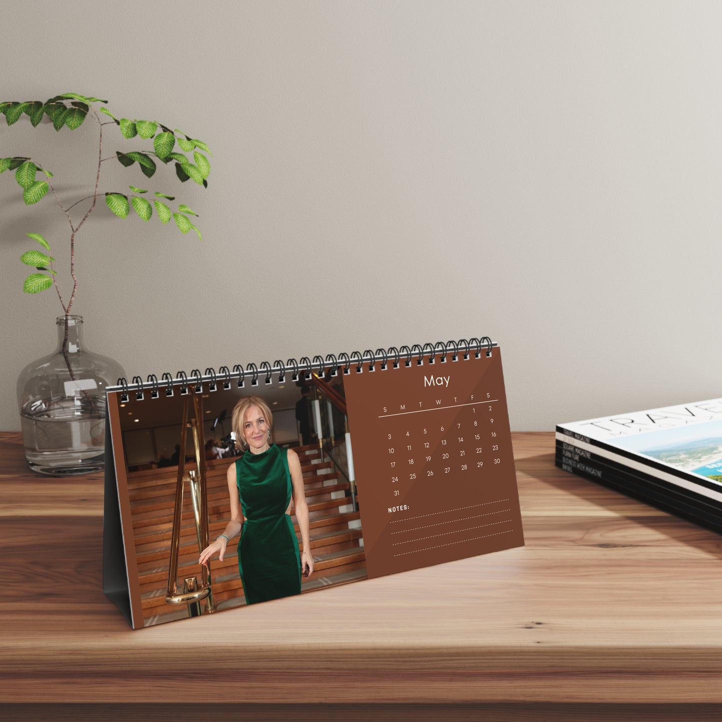 Gillian Anderson 2026 Desk Calendar | The X-Files & The Crown Actress | Celebrity Gift | Office Decor