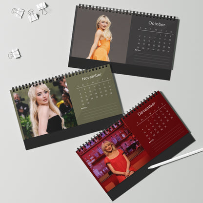 Sabrina Carpenter 2026 Desk Calendar | Celebrity Photo Calendar | Stylish Fan Gift for Desk & Office