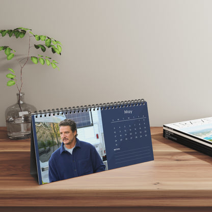 Pedro Pascal 2026 Desk Calendar | Premium Spiral Bound Celebrity Photo Calendar | High-Quality Fan Gift & Desk Décor