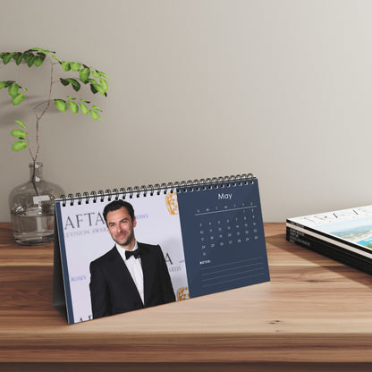Aidan Turner 2026 Desk Calendar | Premium Spiral Bound Celebrity Photo Calendar | High Quality Collectible Gift for Fans & Desk Décor