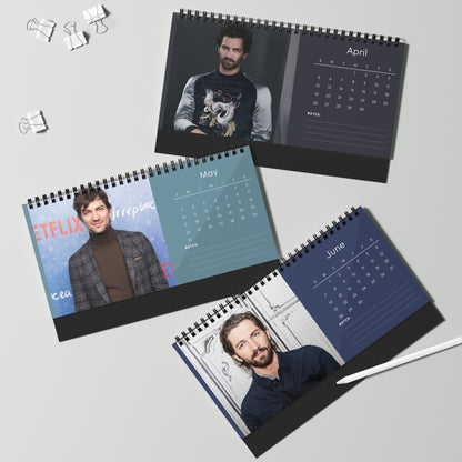 Michiel Huisman 2026 Desk Calendar | Premium Spiral Bound Celebrity Photo Calendar | Elegant Collectible Gift for Fans & Desk Décor