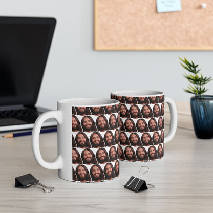 Jared Leto Face Pattern Ceramic Mug | Unique Gift for Jared Leto Fans