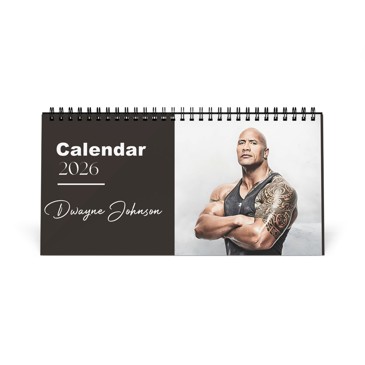 Dwayne Johnson 2026 Desk Calendar | The Rock  | Dwayne Johnson Calendar | Movie Decor
