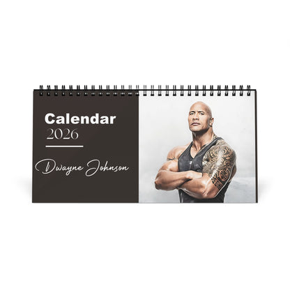 Dwayne Johnson 2026 Desk Calendar | The Rock  | Dwayne Johnson Calendar | Movie Decor