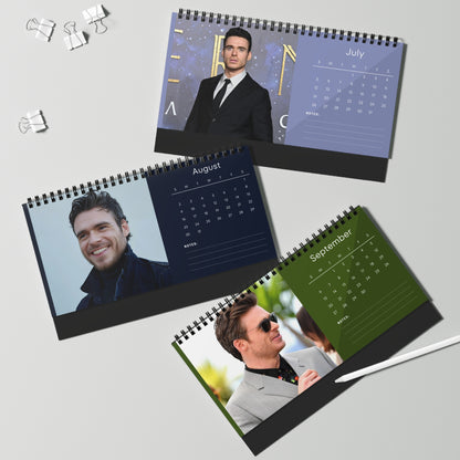 Richard Madden 2026 Desk Calendar | Premium Spiral-Bound Celebrity Photo Calendar | Fan Gift & Stylish Desk Décor
