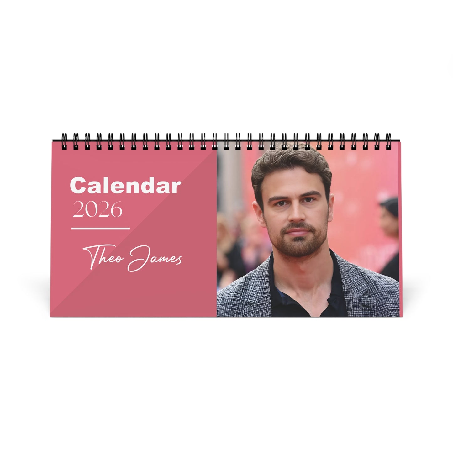 Theo James 2026 Desk Calendar | Celebrity Photo Calendar | Star Gift | Stylish Desk Decor