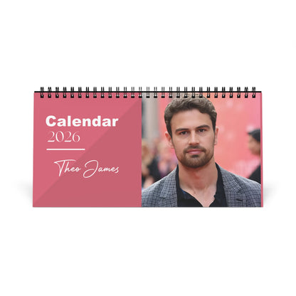 Theo James 2026 Desk Calendar | Celebrity Photo Calendar | Star Gift | Stylish Desk Decor