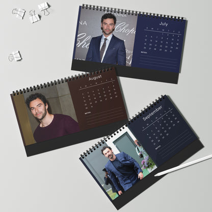 Aidan Turner 2026 Desk Calendar | Poldark Actor Gift | Ross Poldark Calendar | Hobbit Actor | Office Desk Decor