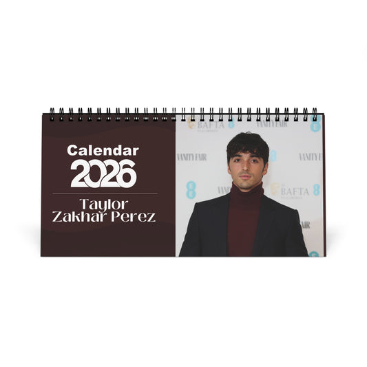 Taylor Zakhar Perez 2026 Desk Calendar | Premium Spiral Bound Celebrity Photo Calendar | Collectible Fan Gift | Stylish Desk & Office Décor