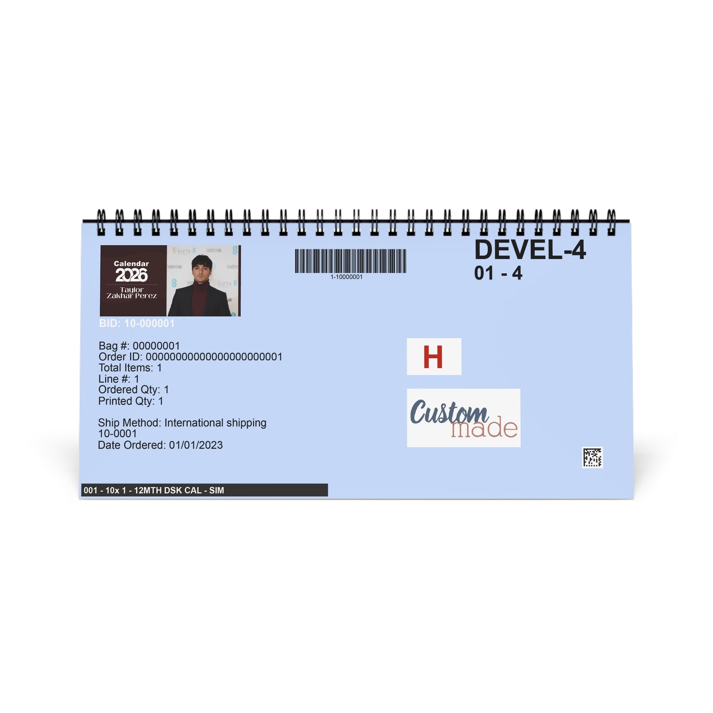 Taylor Zakhar Perez 2026 Desk Calendar | Premium Spiral Bound Celebrity Photo Calendar | Collectible Fan Gift | Stylish Desk & Office Décor