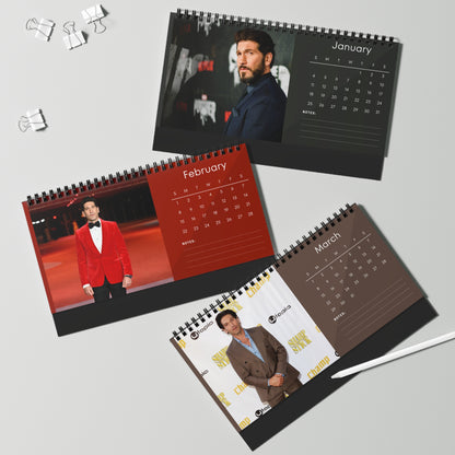 Jon Bernthal 2026 Desk Calendar | Premium Spiral Bound Celebrity Photo Calendar | High-Quality Fan Gift & Desk Décor
