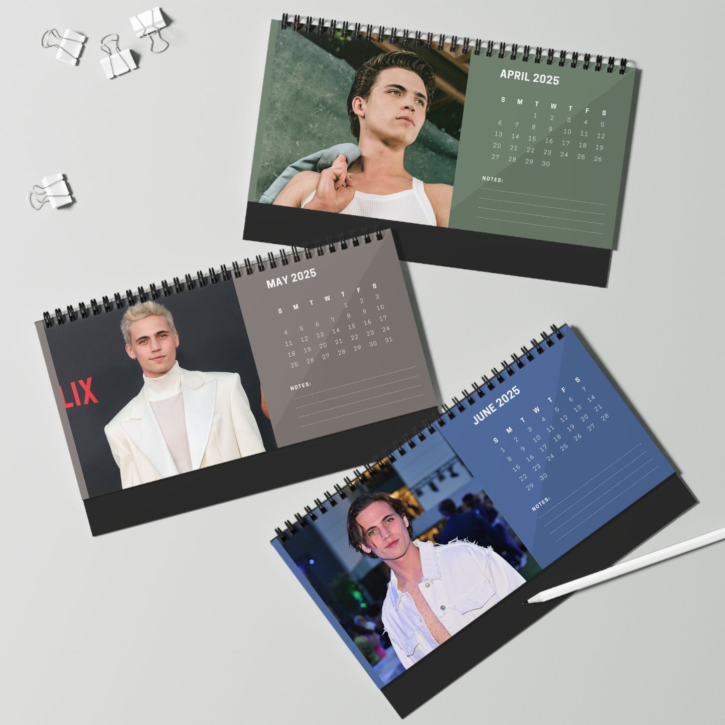 Tanner Buchanan 2025 Desk Calendar | Tanner Buchanan Calendar | Fan Gift