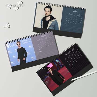 Tom Sturridge 2026 Desk Calendar | Celebrity Spiral Bound Photo Calendar | Fan Collectible Gift | Stylish Desk & Office Décor