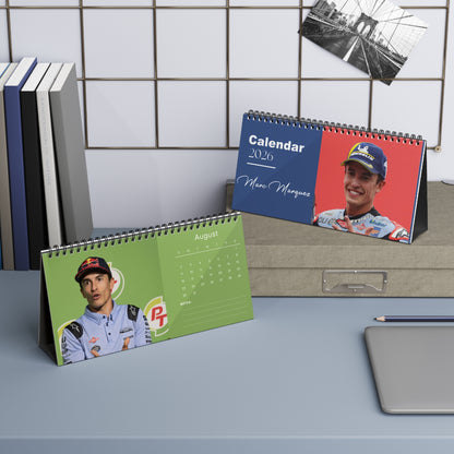 Marc Márquez 2026 Desk Calendar |Premium Spiral Bound MotoGP Champion Photo Calendar | Collectible Gift for Racing Fans & Desk Décor