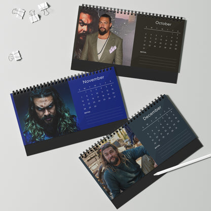 Jason Momoa 2027 Desk Calendar Vol 4 | Spiral Bound Photo Calendar | Fan Gift