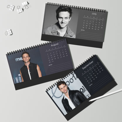 Brandon Flynn 2026 Desk Calendar | 13 Reasons Why Actor | TV Star Gift | Home Office Decor | Celebrity Planner