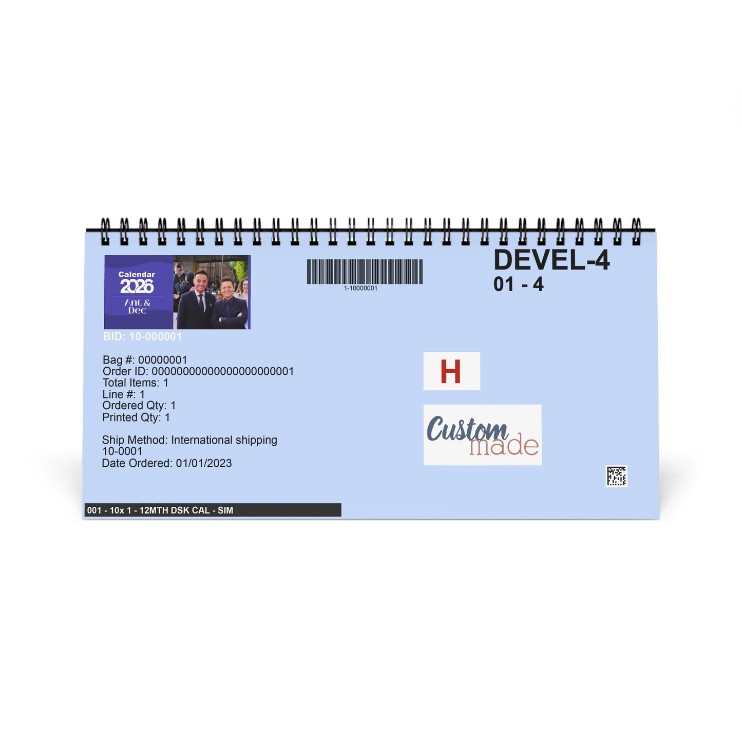 Ant and Dec 2026 Desk Calendar | Celebrity Spiral Bound Photo Calendar | Fan Collectible Gift | Fun Desk & Office Decor