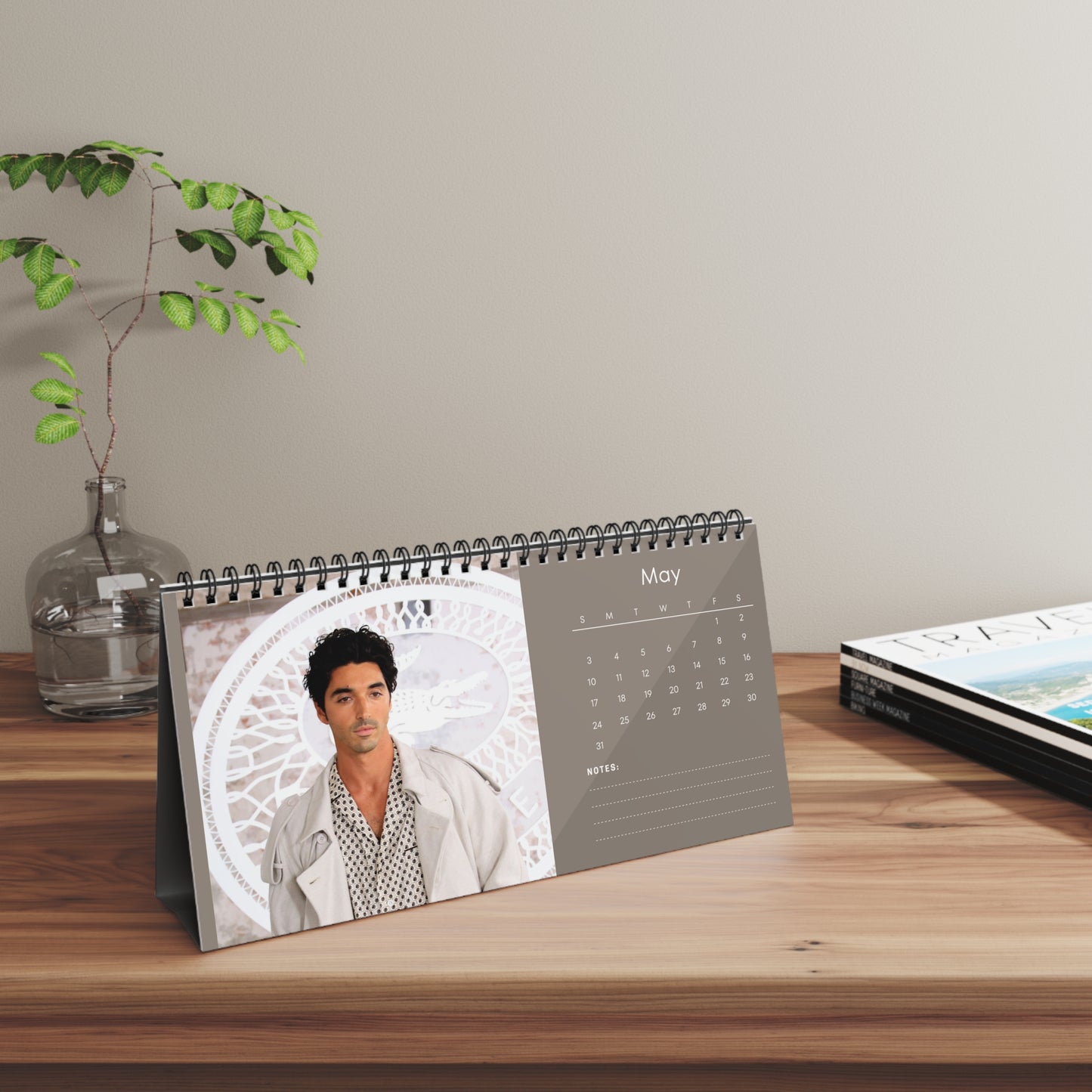 Taylor Zakhar Perez 2026 Desk Calendar | Premium Spiral Bound Celebrity Photo Calendar | High-Quality Fan Gift & Desk Décor