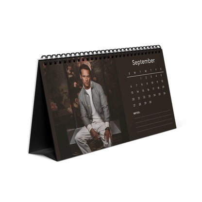 Sam Heughan 2026 Desk Calendar | Celebrity Photo Calendar | Premium Desk Accessory & Fan Gift