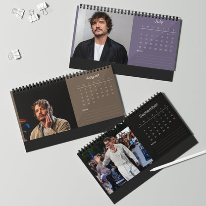Pedro Pascal 2027 Desk Calendar Vol 1 | Spiral Bound Photo Calendar | Fan Gift