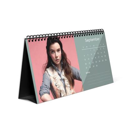 Anya Taylor-Joy 2026 Desk Calendar | Celebrity Spiral Bound Photo Calendar | Fan Collectible Gift | Elegant Desk & Office Décor