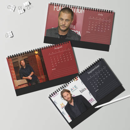 Travis Fimmel 2026 Desk Calendar | Star Photo Calendar | Actor Gift for Fans